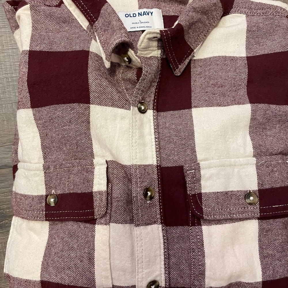 Old Navy Flannel Burgundy